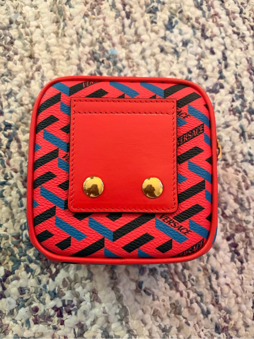Versace Red Patterned Mini Bag - Picture 2 of 5
